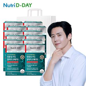 [뉴트리디데이] 장용성 rTG 알티지 오메가3 메가렉스 12박스 + 쇼핑백 (총12개월분)