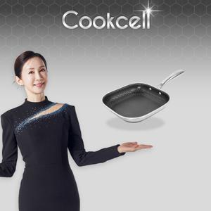 쿡셀 홀로그램큐브 정사각프라이팬 20cm