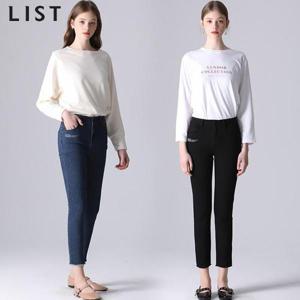 [리스트][리스트] 레터링 프린트 데님 팬츠