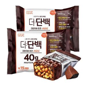 [빙그레]더단백 크런치바 초코 미니 2봉 (총 30개입)
