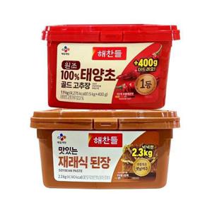 [CJ제일제당]  CJ제일제당 해찬들 원조 태양초고추장 1.9kg 1박스 / 맛있는
