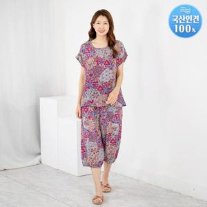 엄마옷 인견 국산 티셔츠 7부바지 세트 605BNM078 중년여성/50대/60대/마담/빅사이즈/할머니옷