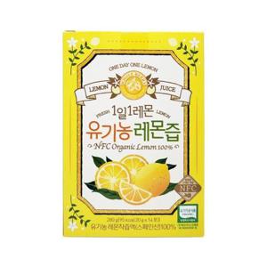 제주농장 홀베리 1일1레몬 유기농 레몬즙 20g x 14포 1박스 Ss