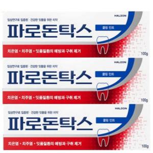파로돈탁스 쿨링민트 치약 100g x 3개 잇몸질 환 불소