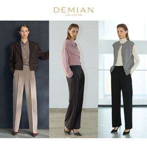 [데미안(DEMIAN)] 26FW 타임리스 원턱 세미와이드 테일러링 팬츠 3종