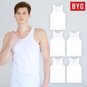 B-남성 순면 민소매 이너 런닝 5PACK