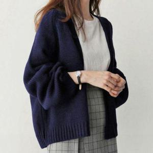 [다잇템]여자 빅사이즈 회사원 박스 벌룬 가디건