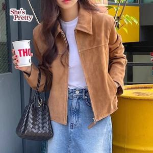 [쉬즈프리티] 허쉬스웨이드집업자켓