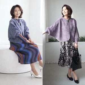 [쉬즈마담]J31649 투톤 플리츠 가오리 가디건 엄마옷 선물