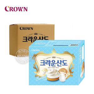 크라운 박스 산도 스윗밀크 323g 8입 과자 간식