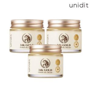 유니딧 24K 골드 마유 크림 70ml 3개 3중보습 광채