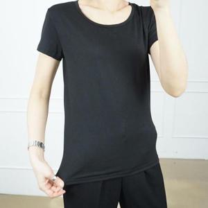 [XBF89M57]여성 라운드넥 기본 반팔 스판 슬림핏 이너 티