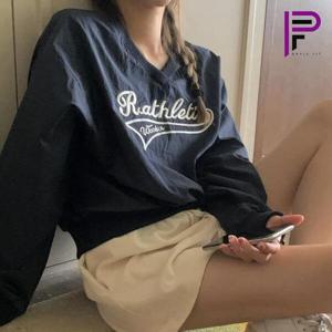 [퍼플핏]라트 브이넥 나일론 맨투맨_P48LT006