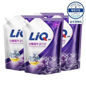 [리큐]리큐 얼룩제거 올인원 리필 2.1L x4개 +섬유유연제 200ml 증정