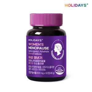 홀리데이즈 여성 갱년기 회화나무열매추출물 뼈건강 이소플라본 60정 1병