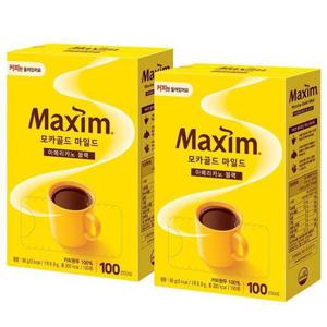 [맥심]동서 맥심 솔루블 모카골드 마일드 100T X 2개 블랙 커피 (14541852)