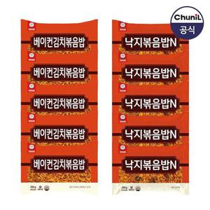[천일식품]베이컨김치볶음밥 250g 5봉 + 낙지볶음밥 250g 5