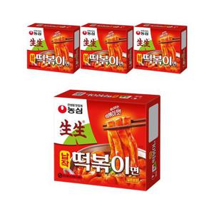 농심 생생 납작 떡볶이면 258g X 4개