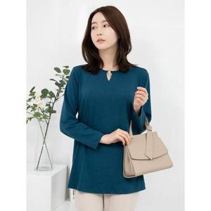 [모슬린]엄마옷 링 진주 라운드 긴팔티셔츠 MQG129203 마담 미시 중년여성 빅사이즈 할머니옷 50대 60대 ..