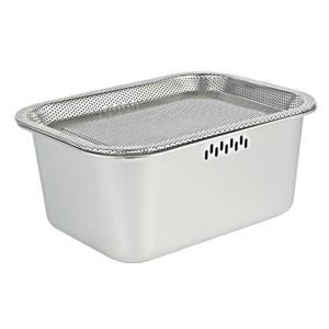 스텐 사각 물빠짐 설거지통 10L+물빠짐 쟁반 Q572