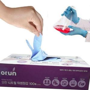 니트릴 위생 장갑 니트릴 고무 장갑 일회용 반영구 식품용 업소용 WFOGAUJ