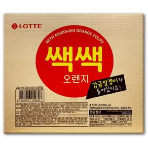 [코스트코] 롯데 쌕쌕 오렌지 7200ml(240ml x 30개) 주스 음료