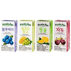 프레주 테트라팩 블루베리24개+청포도망고24개+청귤24개+자두24개 190ml 96