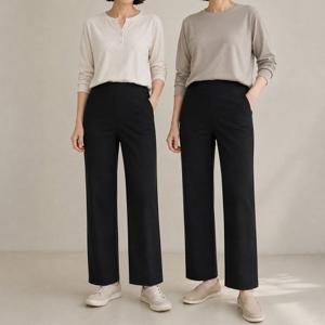 [에이플심플] 1+1 가을 여성 바지 일자+일자 2장세트