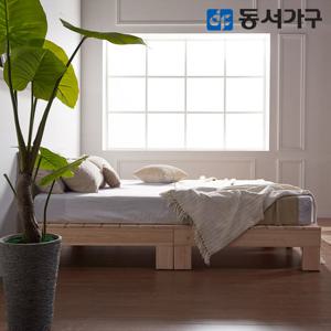 동서가구 로제 무헤드 편백나무 원목 싱글 S 침대+본넬 매트리스 DF640367