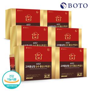 [보뚜] 6년근 고려홍삼정 순수 홍삼스틱 골드 30포 6박스 (+쇼핑백 6매)