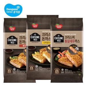 동원 퀴진 크리스피 돈까스[통등심/치즈/새우]×3개