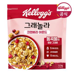 켈로그 시리얼 크랜베리 아몬드 그래놀라 1200g