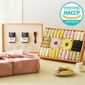 [웰굿]HACCP 강릉 명품 수제전통한과 조청 3단 선물세트(1.5kg)