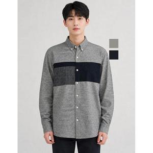 [뱅뱅]공용 배색 패치포인트 옥스퍼드 셔츠 (NSI629)