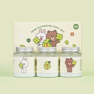 BAS 바스 라인프렌즈 탈취제 미니 플러스 플레인 160g 세트(3개입)