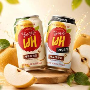 해태 갈아만든배 갈아만든배 저칼로리 340ml 2종 3개입씩 총 6개 갈배 뚱캔