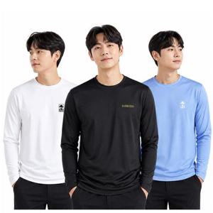 [파브리지오] 여름 남성 라운드 긴팔 스판티셔츠(이너겸용) 5종택1