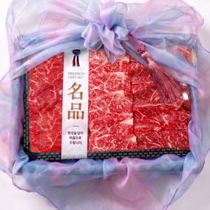 1++ 한우 차돌 설꽃 특수 구이 모둠 800g 한우선물세트