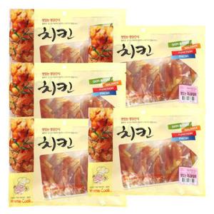 반려견고기껌 강아지 영양 간식 미니 닭갈비 400g 5P 치킨 개껌