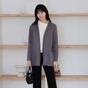 드리다 여성 오픈 빅사이즈 미디 가디건 40-50대 미시 중년여성 엄마옷 하원