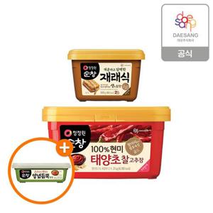 청정원 순창 찰고추장2kg+재래식 생된장500g+(증정)쌈장200g