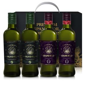 [선물포장] 포스티보나 엑스트라버진올리브유 500ml 2병 포도씨유 500ml 2병 오일선물세트