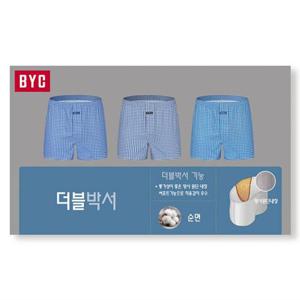 [BYC]남성 더블 트렁크 팬티 3매입 세트 MCW1020