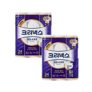 크리넥스 데코앤소프트 화이트 3겹 35m 화장지 48롤(24롤X2팩)