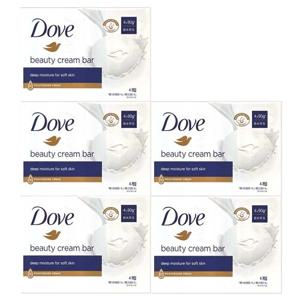 도브 뷰티 크림 비누 화이트 90g(4입)X5개 손세정 얼굴세안 목욕 클렌징비누