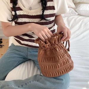 레네 여성 미니 가죽 예쁜 복조리백 숄더백 가방 L92237