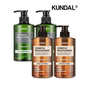 [쿤달]쿤달 네이처 샴푸 화이트머스크 500ml x2개+딥클렌징 지성샴푸 화이트머스크 500ml x2개