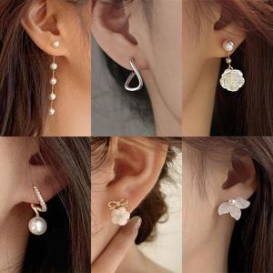[머스트핑크][리본크림] 92.5은침 매일매일 단아한 예쁜귀걸이7900 (10162270A)