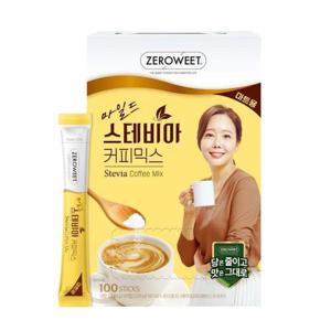 [펄세스] 소유진 펄세스 제로윗 마일드 스테비아 커피믹스 100T, 1개 대용