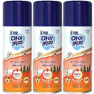 홈키파 마이키파 모기 진드기 벌레 기피제 - 엑스트라 파워 에어졸 150mlx3개 모기 진드기 스프레이